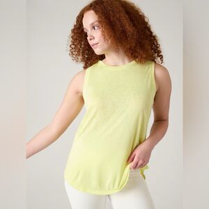 Athleta Yellow Breezy Tank Top
